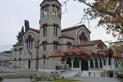 Moderne Kirche im byzantinischen Stil