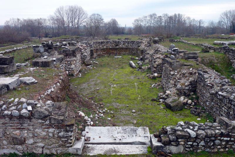 Ruinen einer byzantinischen Kirche in Dion