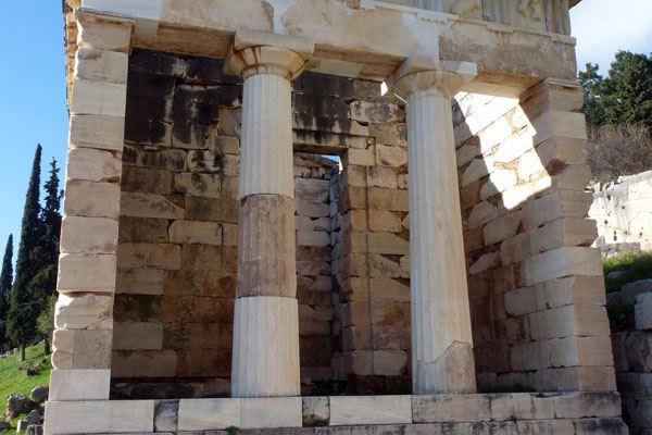 Das Schatzhaus der Athener in Delphi