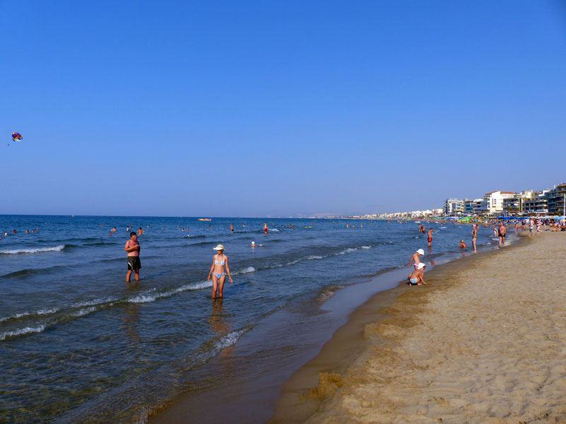 Der Strand von Rethymno