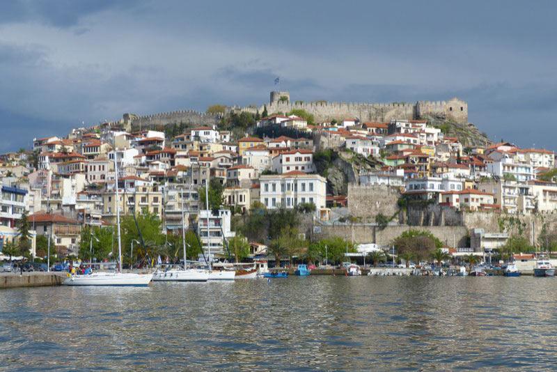 Hafen und osmanische Festung in Kavala