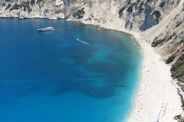 Einer der schönsten Strände Griechenlands: Myrtos Beach