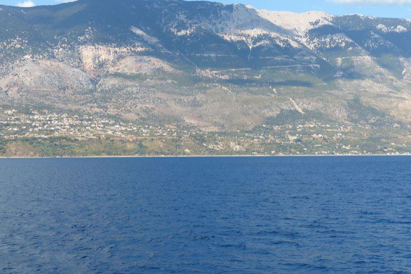 Blick auf die Südostküste Kefalonias