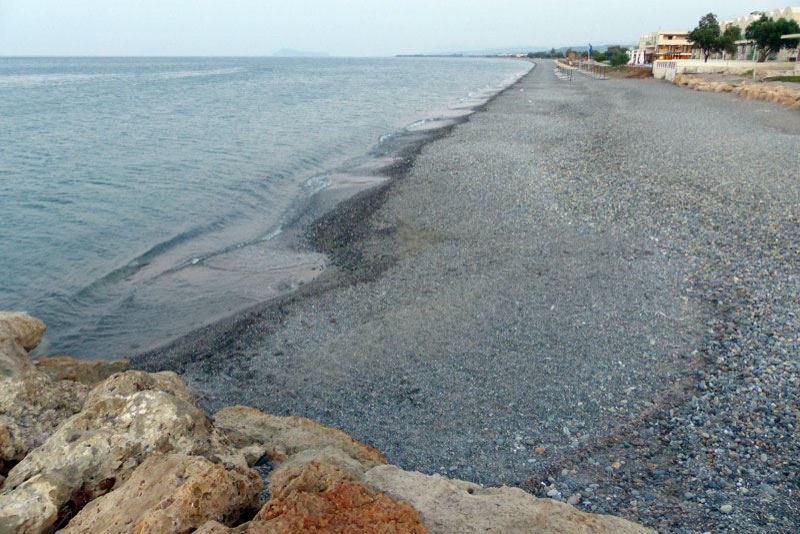 Kiesstrand in Kolymvari auf Kreta