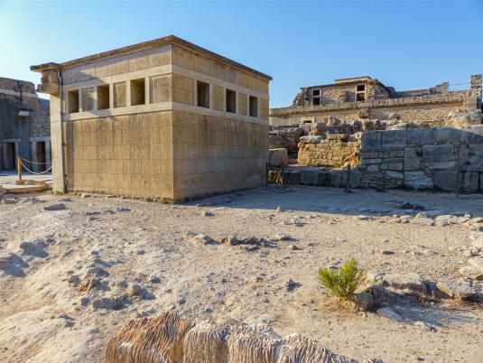 Die UNESCO-Auszeichnung stärkt den kulturellen Tourismus auf der Insel erheblich Teilansicht des minoischen Palastes von Knossos auf Kreta