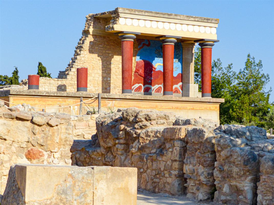 Aufnahme des Palastes von Knossos auf Kreta, UNESCO-Welterbe seit 2025